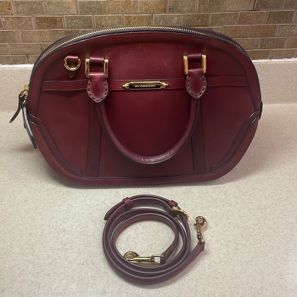BURBERRY Red Orchard Small Leather Bag